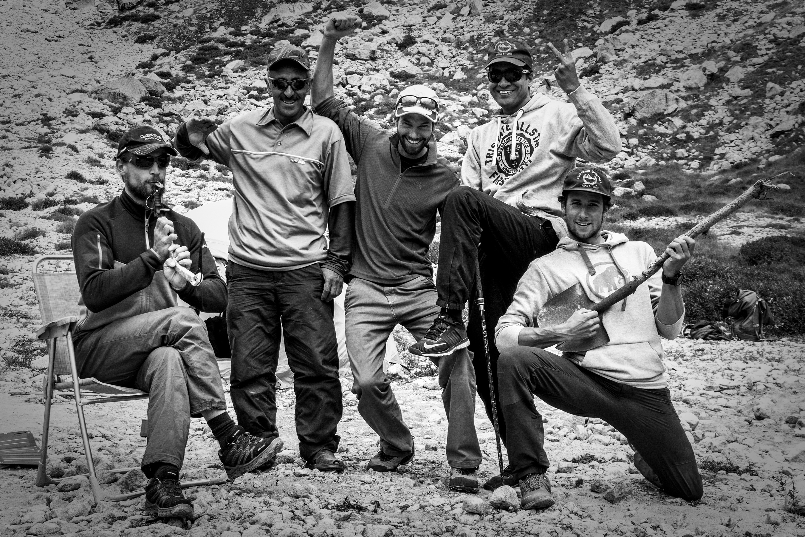 Expedition team on K7